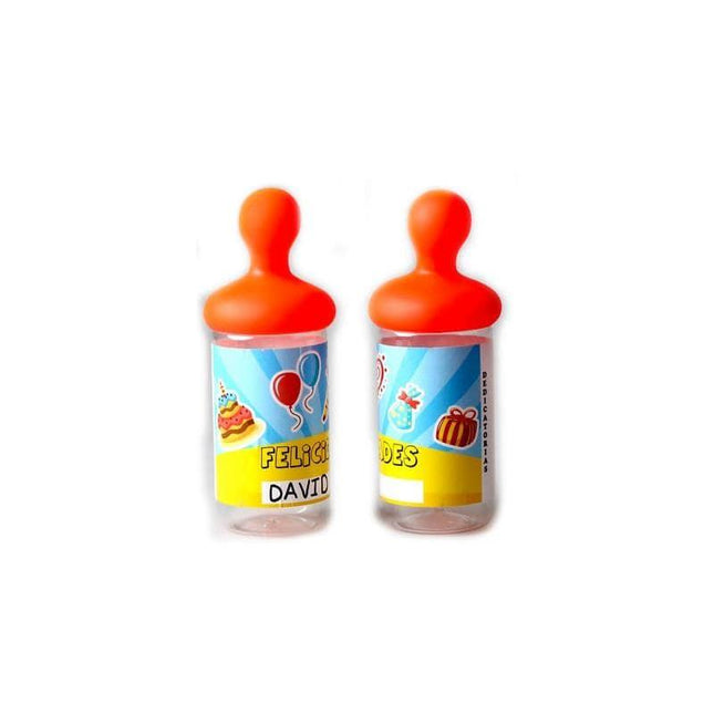 Babby Bottle Medium Birthday 360 ml novelty prop with baby teat and festive design, ideal for birthday parties and costume events.