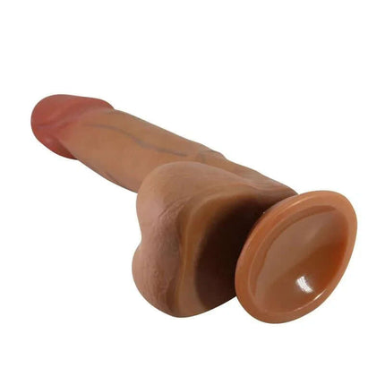 Bahamut Relistic Dildo Slide Skin 8.5 featuring realistic texture and curved design for enhanced G-spot stimulation.