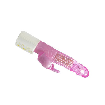 Baile Clear Vibe Pink vibrator with ergonomic shape and soft rabbit-ear tips for clitoral stimulation