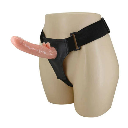 Baile Dildo Strap-On with Remote Control 18 cm featuring realistic design with curved shaft and harness