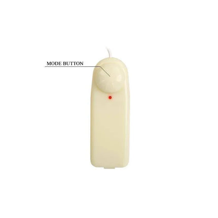 Remote control for Baile Dildo Strap-On with Remote Control 18 cm showing mode button for easy operation.