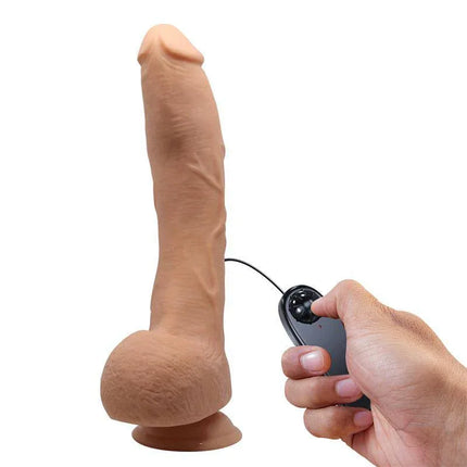 Baile Dildo with Suction Cup and Vibration alongside remote control for hands-free pleasure.