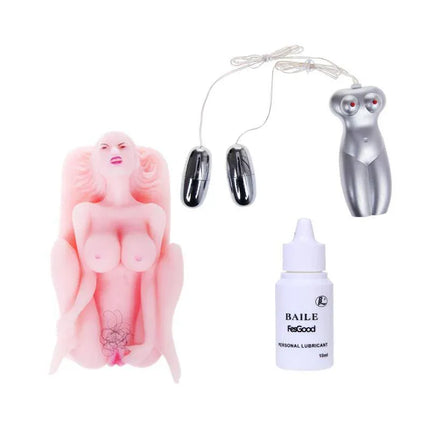 Baile Masturbator U.S. Cool Woman with lifelike design, vibrating eggs, and lubricant for personalized stimulation