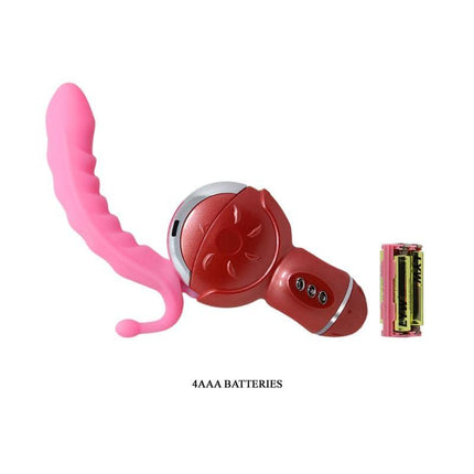 Baile Stimulator Rolling Fun II with ergonomic design and G-spot focus, shown with 4AAA batteries