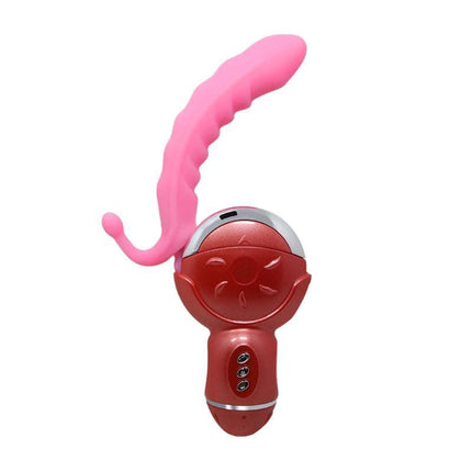 Baile Stimulator Rolling Fun II, a compact G-spot stimulator with ergonomic design, vibration and rotation features in red and pink.