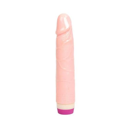 Baile Vibe Flesh beginner-friendly vibrator with realistic texture and veined design for immersive sensations, easy to operate motor.