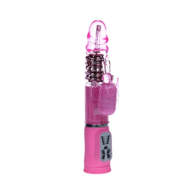 Baile Vibe U.S. Big Mabe Pink - pink silicone vibrator with multi-speed controls designed for versatile pleasure.