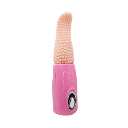 Baile Vibe with Vibrating Bullet - tongue-shaped, pink ribbed stimulator for enhanced pleasure, crafted with precision, USA.