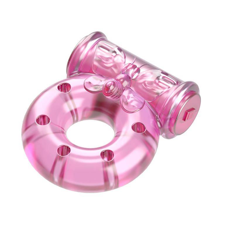 Baile Vibrating Cock Ring with Condom Pink - secretsextoys.store