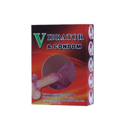 Baile Vibrating Cock Ring with Condom Pink in packaging, offering focused vibrations for enhanced pleasure and safety.