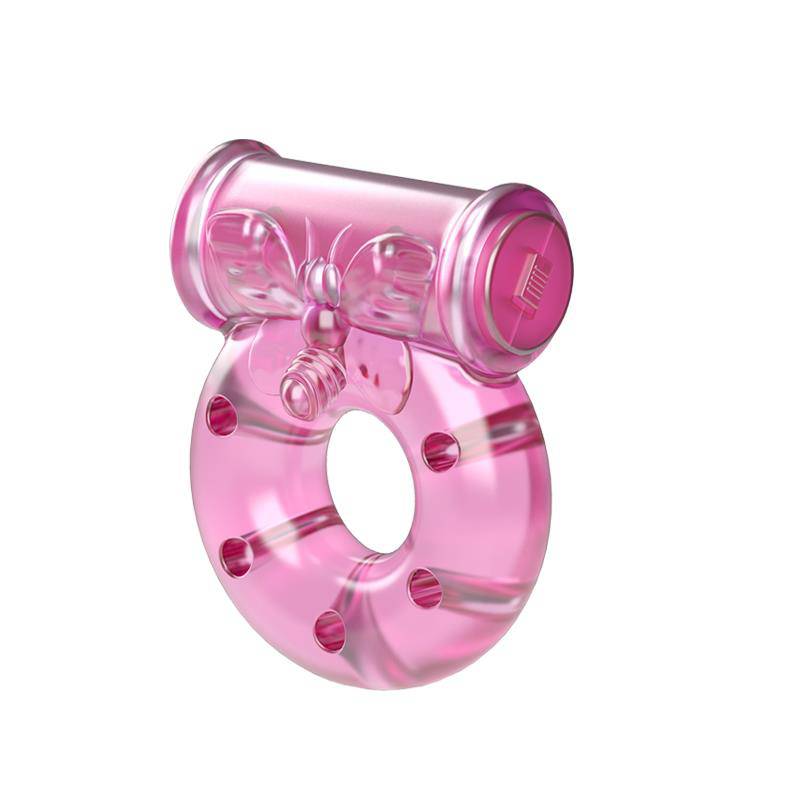 Baile Vibrating Cock Ring with Condom Pink - secretsextoys.store