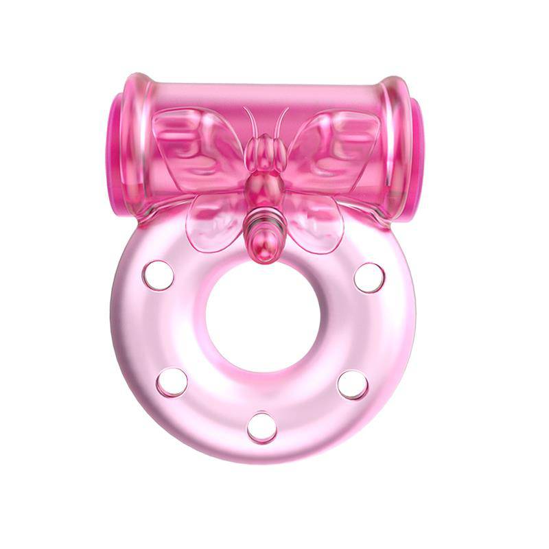 Baile Vibrating Cock Ring with Condom Pink - secretsextoys.store