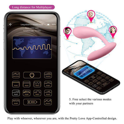Baird Stimulador with APP Controler showcasing its app interface and ergonomic design for G-spot stimulation.