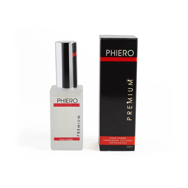 BAJA_Phiero Premium pheromone perfume for men, 30 ml bottle with packaging, enhances attraction and confidence.