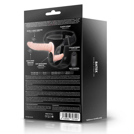 Packaging of Batek Detachable unto G Double Strap-On Harness with Vibration Remote Control