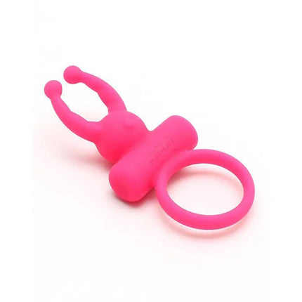 Beatle Cock Ring Rome Pink dual-action vibrating penis ring for enhanced pleasure in a vivid pink color.