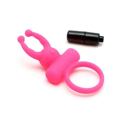 Beatle Cock Ring Rome Pink dual-action vibrating penis ring with flexible design and built-in vibrator for enhanced pleasure.