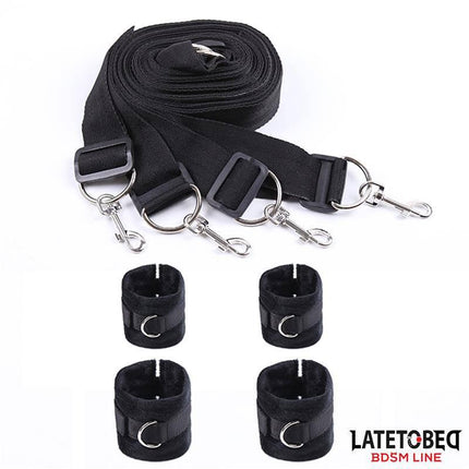 Bed Restraint Set with Adjustbable and Desmontable Cuffs from Latetobed