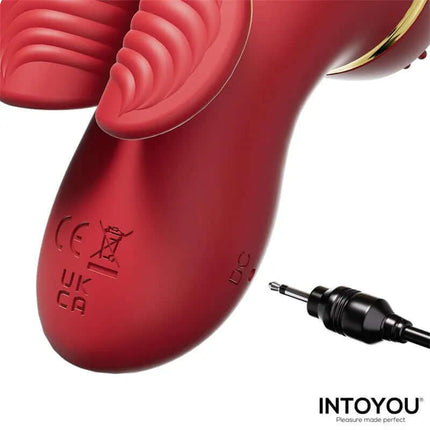 Beeny Stimulator with 4 Caps, Suction, Tapping, Tickling and Licking featuring a charger, designed for personalized pleasure and comfort.