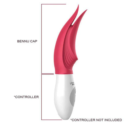 Bennu Head Silicone attachment with flexible design for use with Link & Joy controller. Red silicone, controller not included.