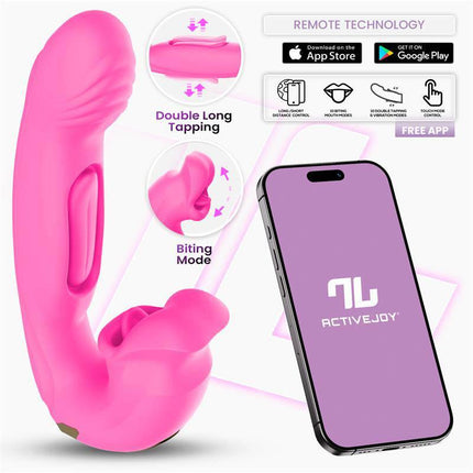 Bimby Biting and Double Tongue Tapping Vibrator with App, featuring remote technology and innovative design for enhanced pleasure.