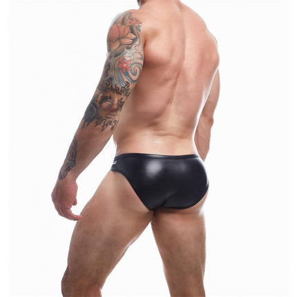 BL4CK01 Brief Brief with Hook by CUT4MEN - premium ergonomic men's brief showcasing back view and fit.