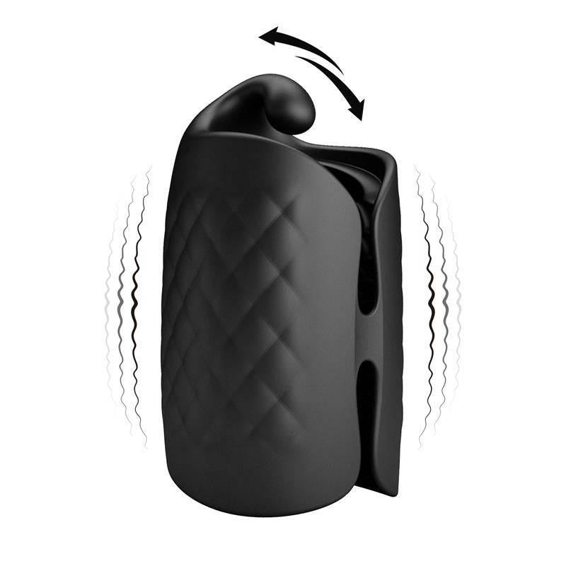 Black Glans Trainer Vibrating Male Masturbator - secretsextoys.store