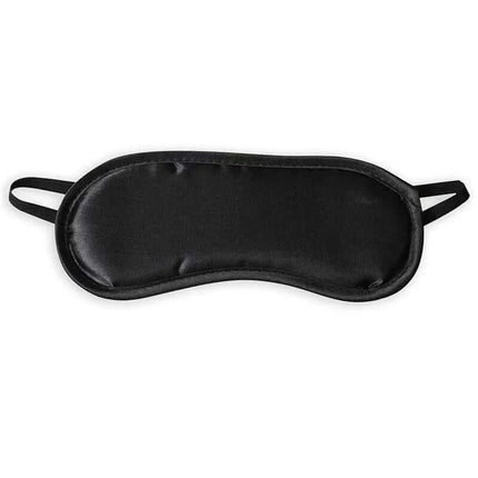 Blindfold Black plush padded design for sensory play and heightened pleasure, crafted from 100% polyester with comfort focus.