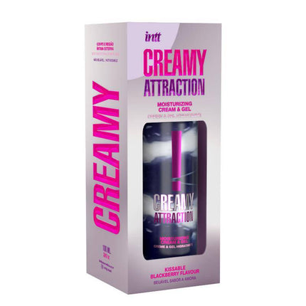 Blackberry Kissable Cream and Gel 100 ml packaging, featuring creamy attraction with moisturizing benefits.