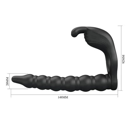 Blackney Cock Ring Vibrator Plug Silicone with measurements, 148mm length and 29mm height, enhances intimacy and satisfaction.