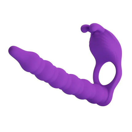 Purple silicone Blackney Vibrating Penir Ring with textured design for enhanced pleasure.