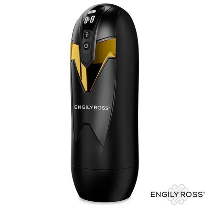 Bloster Automatic Thrusting Male Masturbator in black with digital controls and branding details