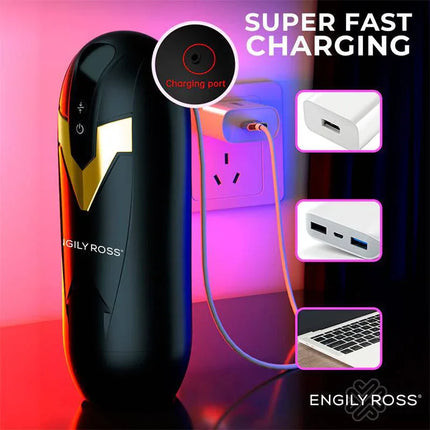 Bloster Automatic Thrusting Male Masturbator with super fast charging capability and intuitive design.