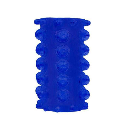 Blue Penis Sleeve Kits with Different Reliefs featuring textured surface for enhanced pleasure; made from flexible blue TPE material.