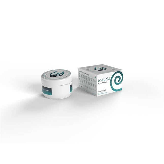 Body Fist Extreme Lub 200 ml in a white jar and packaging, offering high-density lubrication for extreme practices.