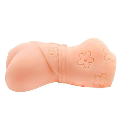 Body Vagina Masturbator Water Skin with lifelike textures for realistic sensations and comfort, featuring floral design on exterior.