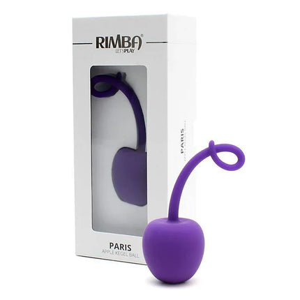 Bola Kegel en Forma de Manzana Paris Purpura, apple-shaped pelvic floor trainer, waterproof silicone, enhances intimate pleasure