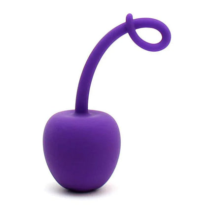 Bola Kegel en Forma de Manzana Paris Purpura, a purple apple-shaped pelvic floor trainer made of soft, body-safe silicone.