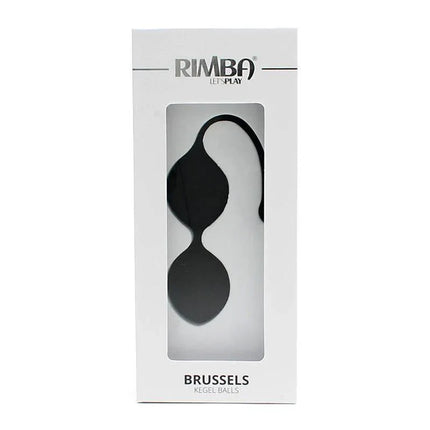 Bolas Kegel Brussels Negro in package, premium silicone Kegel balls for pelvic floor training and sexual enhancement.