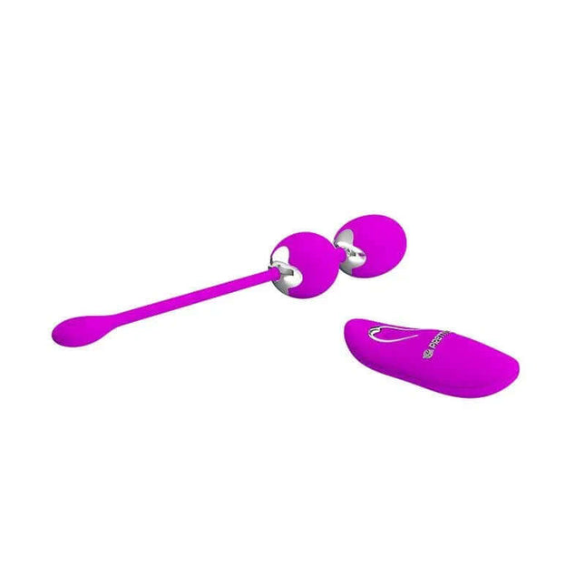 Bolas Vaginales con Vibración Willie Clave 25 with remote; silicone and ABS for pelvic floor workouts and intimate enjoyment. USB rechargeable.