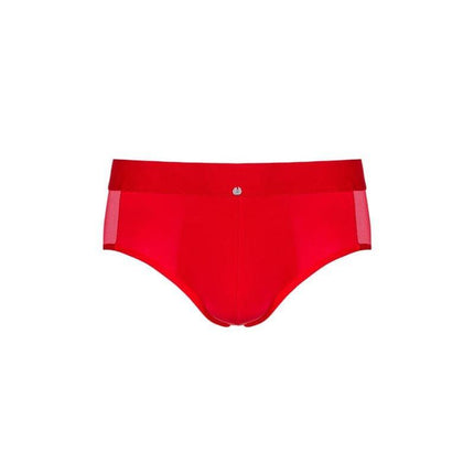 Boldero Briefs by Obsessive in vibrant red with elegant lace and comfortable fit, perfect for everyday luxury and special occasions.