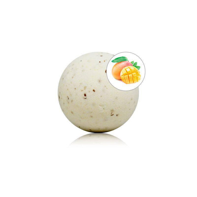 Bomba de Baño Mango 150 gr con Pétalos de Rosa for a tropical and floral bath experience.