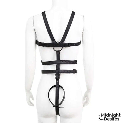 Bondage Body Harness in vegan leather with two-part design for a secure and premium bondage experience.