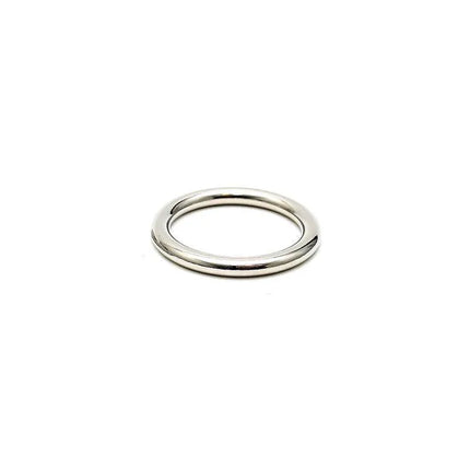 Bondage Play Metal Cock Ring in sleek silver finish for enhanced intimate experiences.