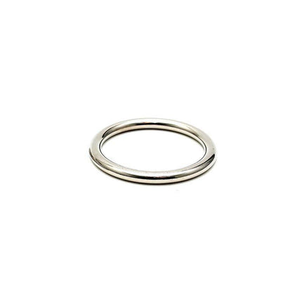 Bondage Play Metal Cock Ring with sleek silver finish for enhanced intimate experiences.