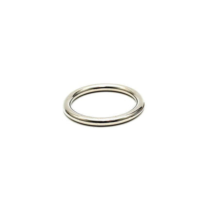 Bondage Play Metal Cock Ring in sleek silver finish for enhanced performance and pleasure in diverse sizes.