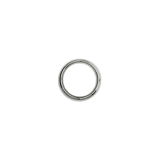 Bondage Play Steel Cock Ring - Durable silver-plated accessory for enhanced performance, available in multiple sizes.