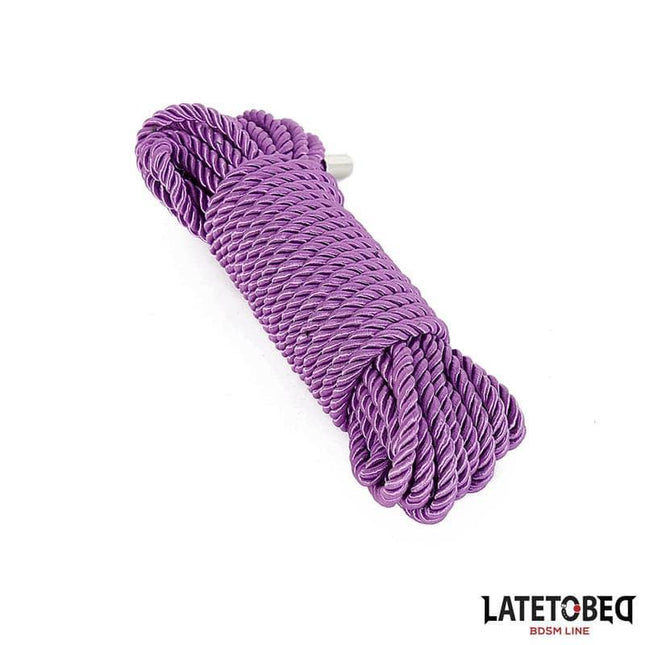 Bondage Rope 10m Purple, ideal for intimate restraint, features a gentle feel and secure hold, perfect for consensual play.