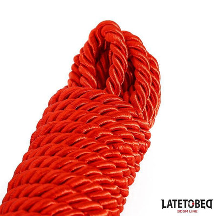 Bondage Rope 10m Red - Versatile restraint for beginners and pros, 10 meters of bold and dramatic red rope for intimate exploration.