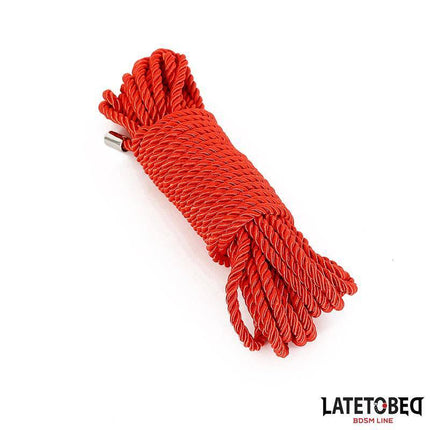 Bondage Rope 10m Red - versatile restraint for beginners and pros, sophisticated design for unforgettable experiences. BDSM line.
